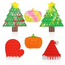 new arrival christmas halloween silicone fidget push pop bubble toy for children